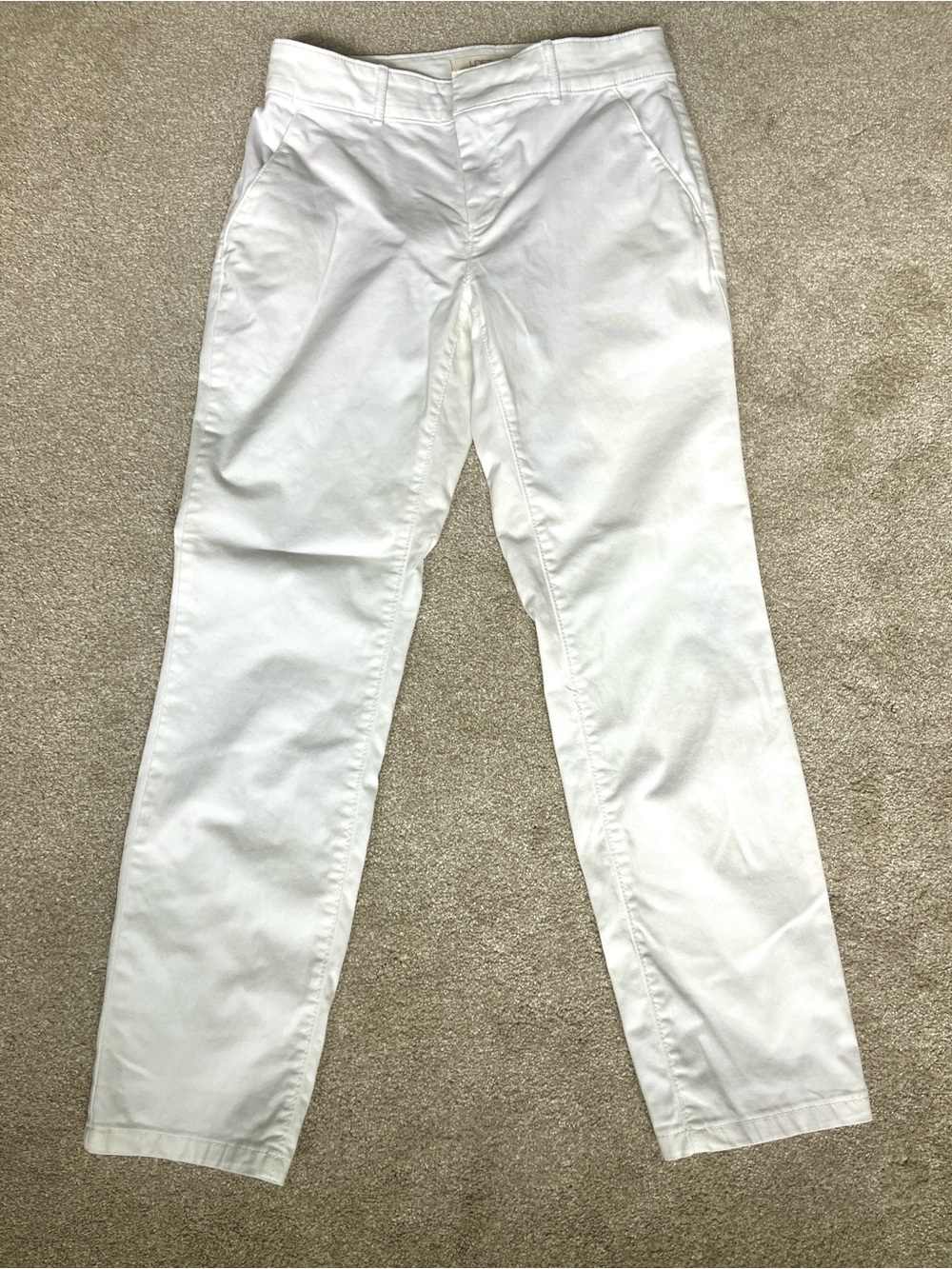 LOFT White Cropped Chinos